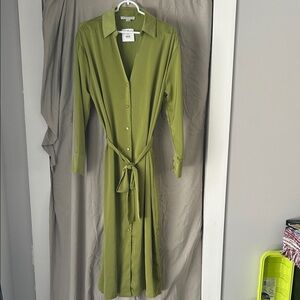 HYFVE Olive Button-Up Dress. -NEW-  Size: Large